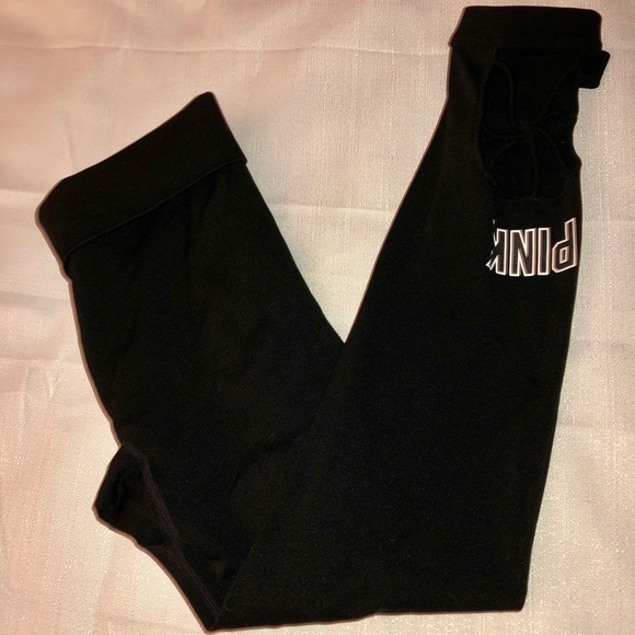 PINK Victoria's Secret Pants - PINK ultimate size medium black bottoms